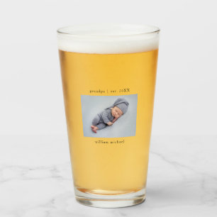 Grandpa Year Established New Grandchild Glass