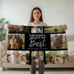 Grandpa You are the Best Modern Photo Collage Fleece Blanket<br><div class="desc">Grandpa you are the Best! Modern photo collage with space for 8 family pictures surrounding trendy script typography with your personalized names make for a unique keepsake gift!</div>