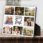 Grandpa You are the Best Modern Photo Collage Plaque<br><div class="desc">Grandpa you are the Best! Modern photo collage with space for 8 family pictures surrounding trendy script typography with your personalized names make for a unique keepsake gift!</div>