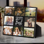 Grandpa You are the Best Modern Photo Collage Plaque<br><div class="desc">Grandpa you are the Best! Modern photo collage with space for 8 family pictures surrounding trendy script typography with your personalized names make for a unique keepsake gift!</div>