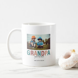 Grandpa You're the Best Photo Custom Modern Coffee Mug