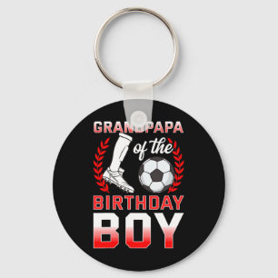 Grandpapa Of The Birthday Boy Soccer Player Bday C Keychain