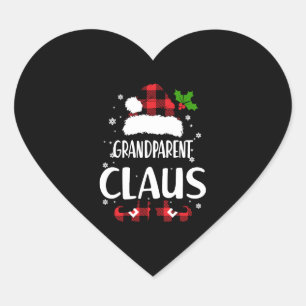 Grandparent Claus Heart Sticker