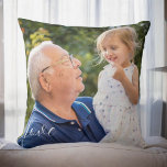 Grandparent Grandchild Photo Pillow Love Script<br><div class="desc">Take your favourite photo of your child with your Mom and Dad and put it on a pillow with the word love in script. Great for holiday gifts and birthdays.</div>