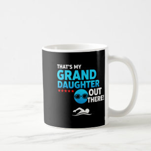 Grandparent Proud Granddaughter Swimmer Swim Meet  Coffee Mug