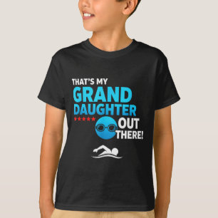 Grandparent Proud Granddaughter Swimmer Swim Meet  T-Shirt