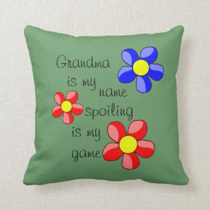 Grandparent vert / Grandchildren Coussin de devis