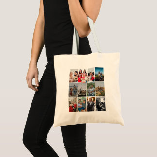 Grandparents 12 Photo Memory Collage Template Tote Bag