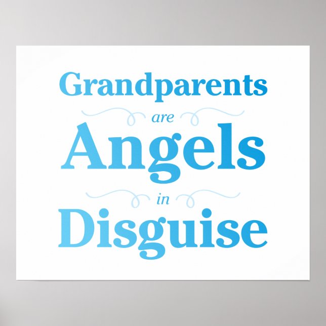 Grandparents are Angels in Disguise Poster (Front)
