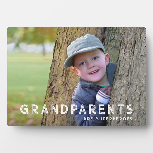 "Grandparents Are Superheroes" Plaque with Easel (Front)