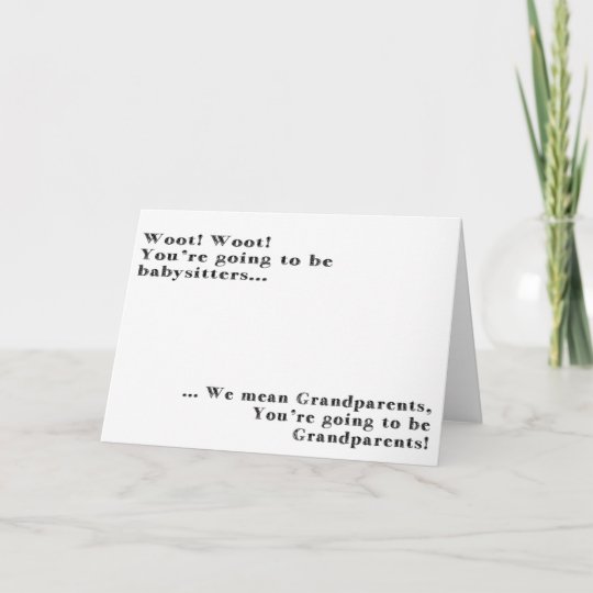 Grandparents Baby Announcement Card Zazzle.ca