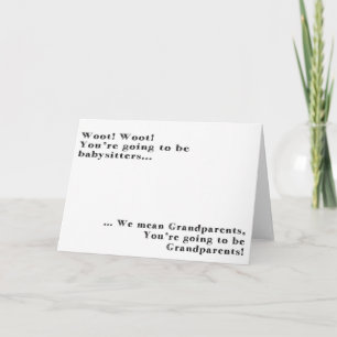 Grandparents Baby Announcement Card