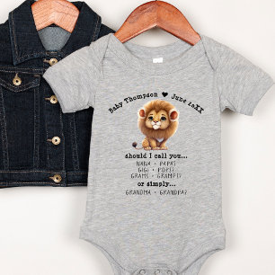 Grandparents Baby Announcement Personalized Reveal Bodysuit