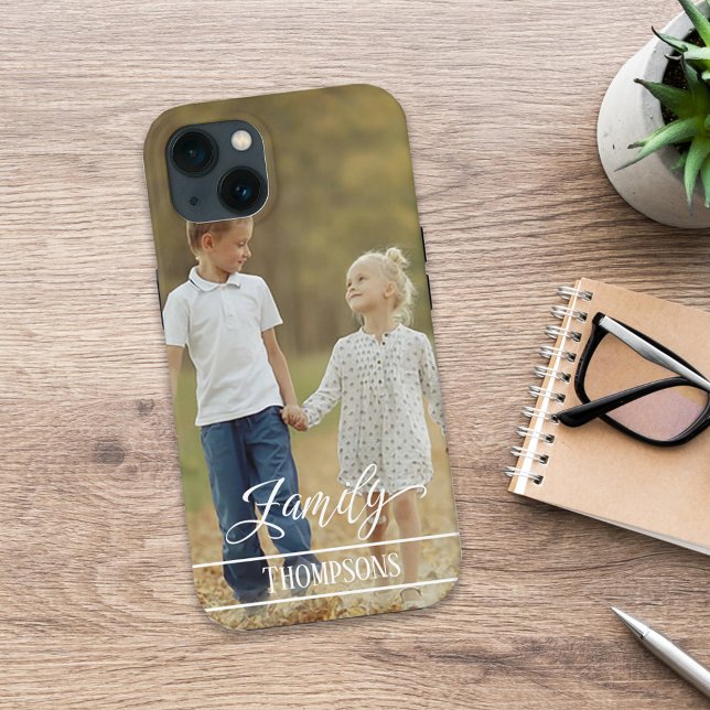 Grandparents Calligraphy Script Photo Personalized Case-Mate iPhone Case (Creator Uploaded)