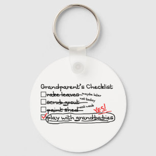 Grandparents' Checklist Keychain