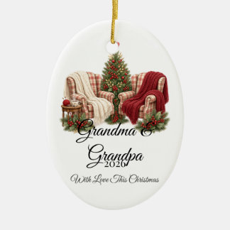 Grandparents Christmas Ornament Personalized Name
