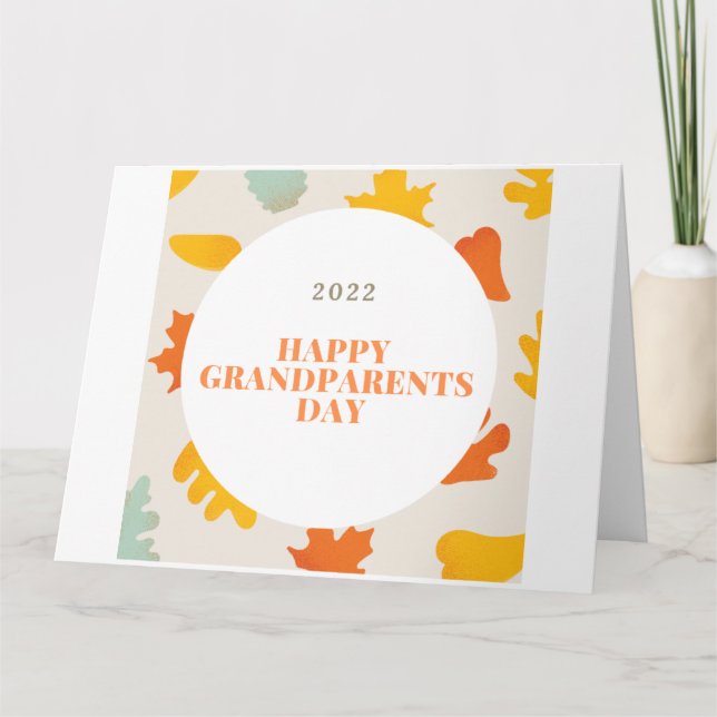 Grandparents Day 2022 Blank Folded Greeting Card (Front)