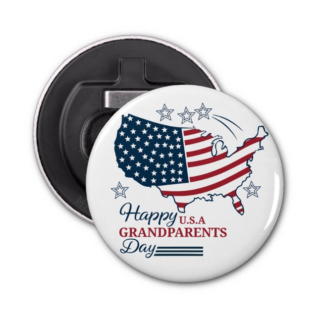 Grandparents Day 2025 USA Vector Bottle Opener (Front)