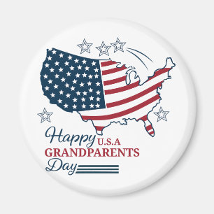 Grandparents Day 2025 USA Vector Magnet