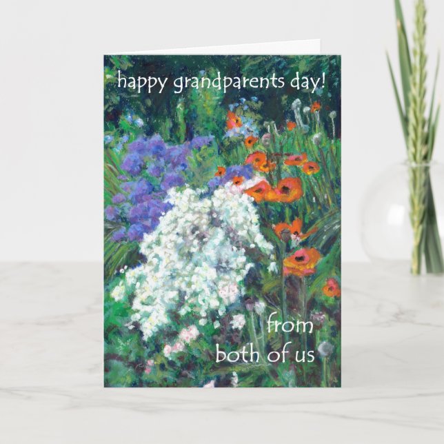 Grandparents Day Card - from both of us - Poppies (Front)
