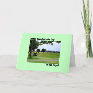 Grandparents Day for Poppi with Golf Scene Card