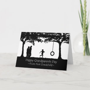 Grandparents Day from First Grandchild, Silhouette Card