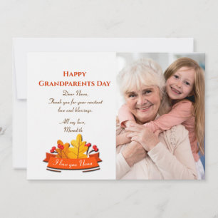 Grandparents Day Photo Greeting Card