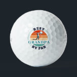 Grandparents Day Retro Custom Grandpa Golf Balls<br><div class="desc">Retro Best Grandpa By Par design you can customize for the recipient of this cute golf theme design. Perfect gift for Father's Day or grandfather's birthday. The text "GRANDPA" can be customized with any dad moniker by clicking the "Personalize" button above. Can also double as a company swag if you...</div>