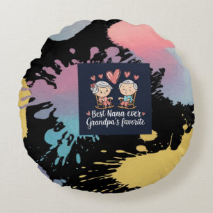 Grandparents Day Round Pillow