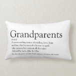 Grandparents Definition Black and White Fun Lumbar Pillow<br><div class="desc">Personalise for your special grandparents to create a unique gift. A perfect way to show them how amazing they are every day. Designed by Thisisnotme©</div>