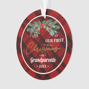 Grandparent's First Christmas Custom Branded Ornament