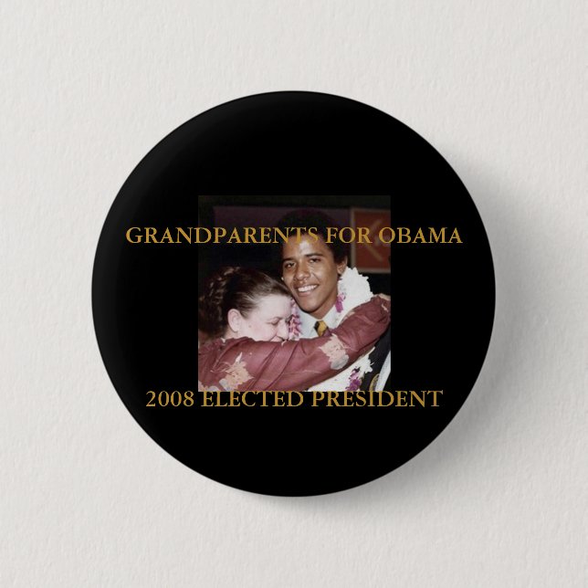 Grandparents for Obama 2 Inch Round Button (Front)