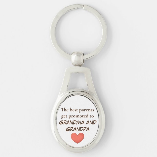 Grandparents  Get Promoted keychains (Front)