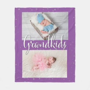 Grandparents Grandkids Customized Fleece Blanket