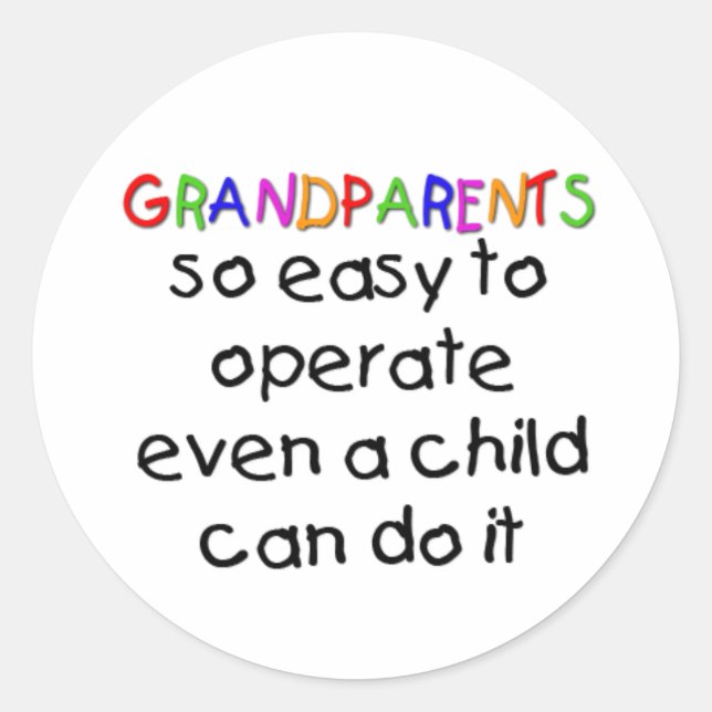 Grandparents Love Classic Round Sticker (Front)