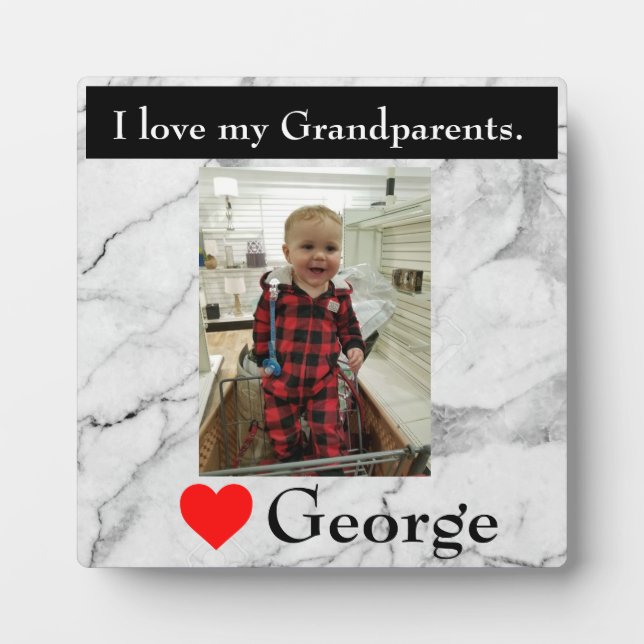 Grandparents love plaque (Front)