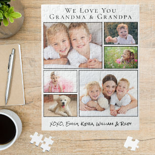 Grandparents Love You 6 Photo Collage Jigsaw Puzzle