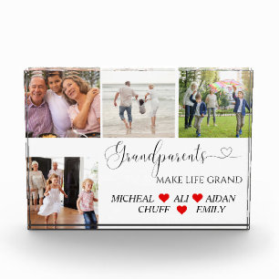 GRANDPARENTS MAKE LIFE GRAND PHOTO COLLAGE  BLOCK