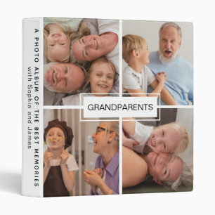 Grandparents Modern 4 Photo Album Personalized Binder