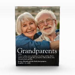 Grandparents Modern Fun Quote Definition Photo Block