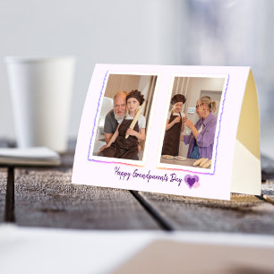 Grandparents Photo's Folded Holiday Card