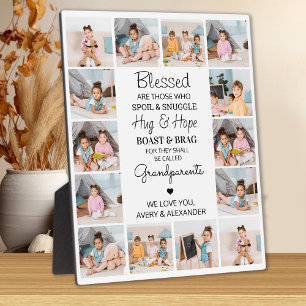 Grandparents Poem Personalized 14 Photo Collage Plaque