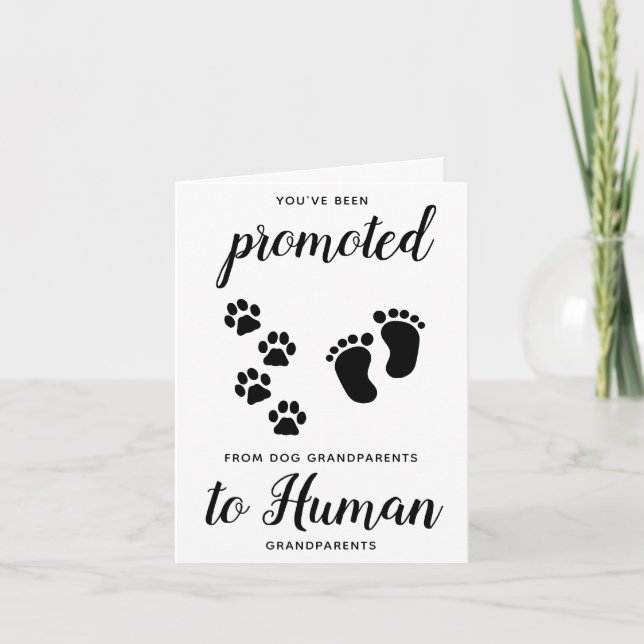 Grandparents Pregnancy Announcement Card (Front)