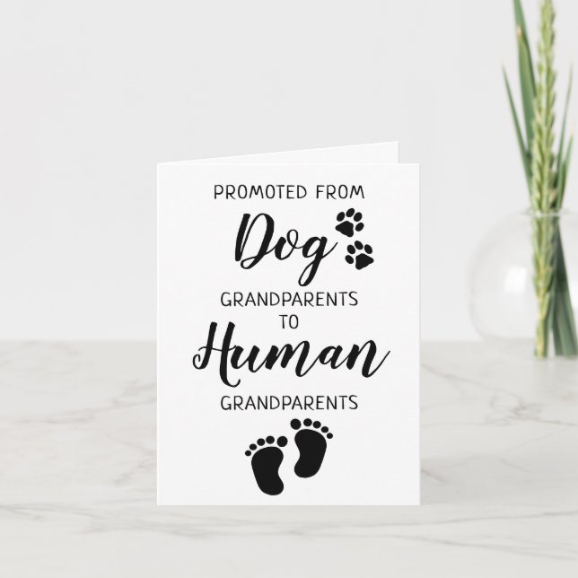 Grandparents Pregnancy Baby Announcement Card (Front)