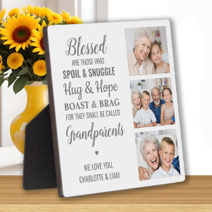 Grandparents Quote Personalized Photo Collage Plaque