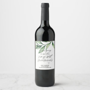 Grandparents to be Pregnancy Announcement New Baby Wine Label