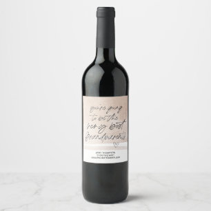 Grandparents to be Pregnancy Announcement New Baby Wine Label