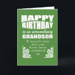 Grandparents to grandson happy birthday card<br><div class="desc">grandson birthday greeting card,  funny grandson birthday card</div>