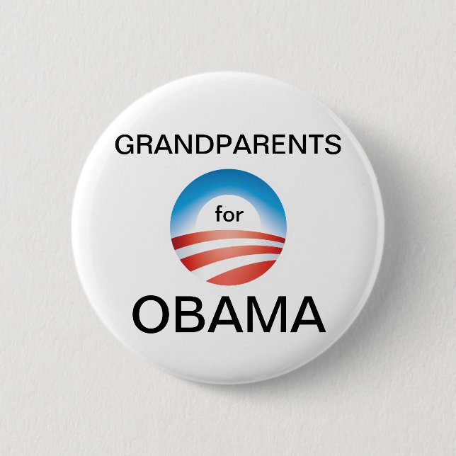 Grandparents Vote Obama 2 Inch Round Button (Front)