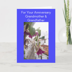 Grandparents Wedding Anniversary Card Floral
